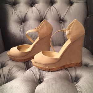 Nude Wedge Sandals
